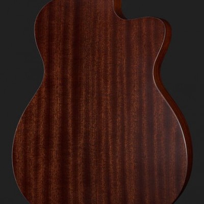 Traseira de guitarra acústica em madeira escura