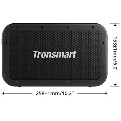 Suporte antideslizante preto com marca Tronsmart