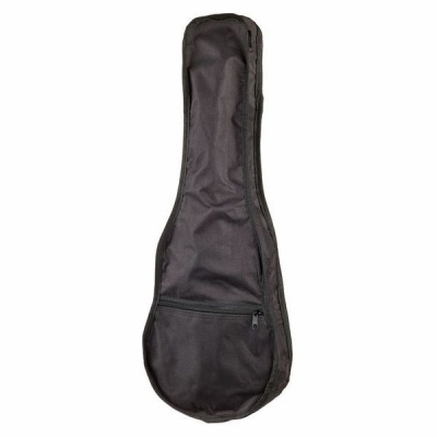 Estojos para ukulele em tecido preto com bolso frontal e fecho zipper