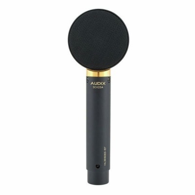 Microfone AUDIX SCX25A preto com detalhes dourados