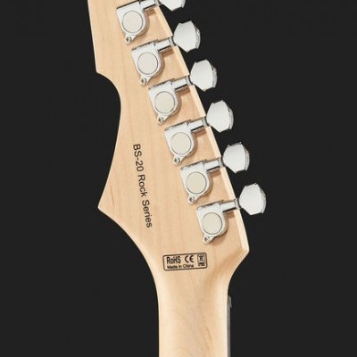 Cabeça de guitarra elétrica BS-20 Rock Series em madeira clara com cravelhas cromadas