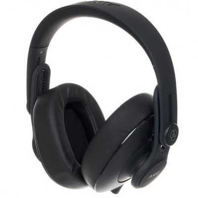 Auscultadores over-ear pretos com almofadas acolchoadas