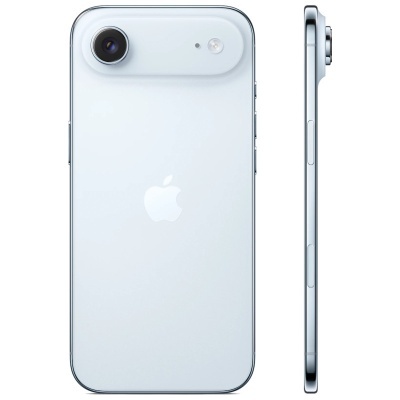 Smartphone Apple iPhone branco visto de trás e de lado