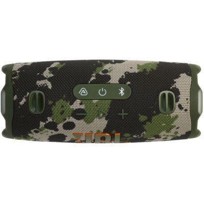 Coluna portátil JBL camuflada com botões de controlo