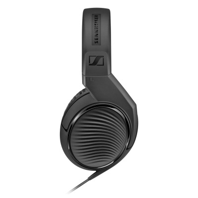 Auriculares Sennheiser over-ear pretos com padrão ondulado