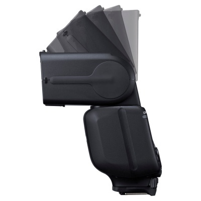 Flash de câmara fotográfica preto ajustável