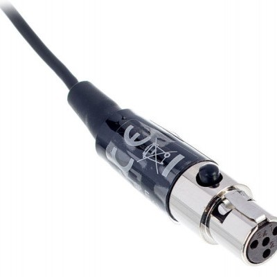 Conector XLR de 3 pinos preto com corpo metálico