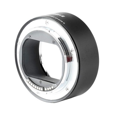 Anel adaptador de objectiva fotográfica preto e prateado com texto Sony LA-EA5