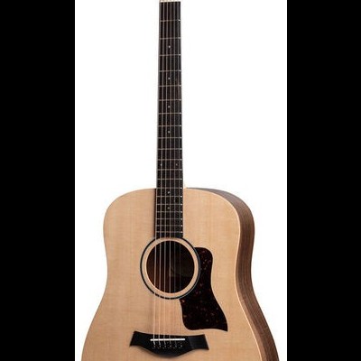 Guitarra acústica Taylor em madeira clara e escura com seis cordas