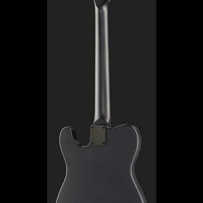 Guitarra elétrica preta vista de trás
