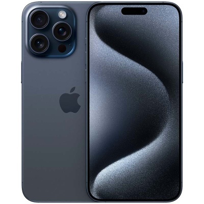 Smartphone Apple iPhone azul escuro com três câmeras e grande tela frontal