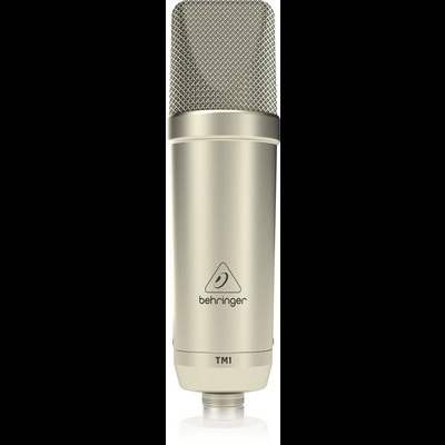 Microfone Behringer TM1 prateado com grelha metálica