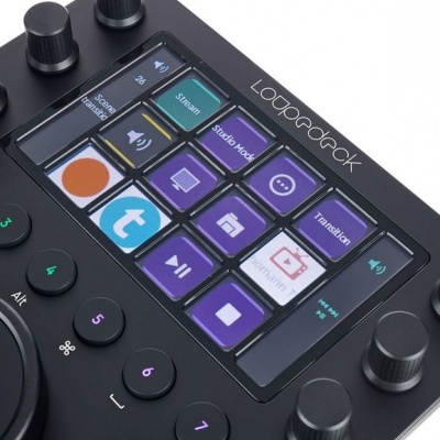 Painel de controlo Logopadack com botões e ecrã tátil colorido