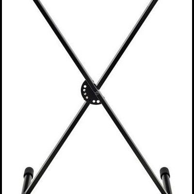 Suporte em X para teclado musical preto com pontas emborrachadas