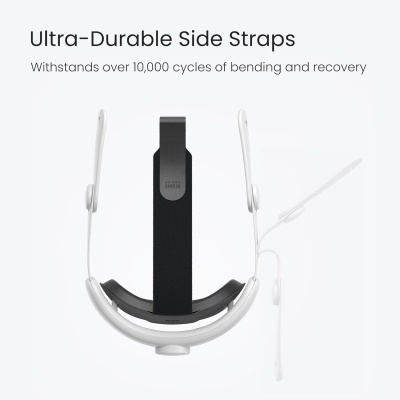 Fones de ouvido com alças laterais ultra resistentes e texto em inglês