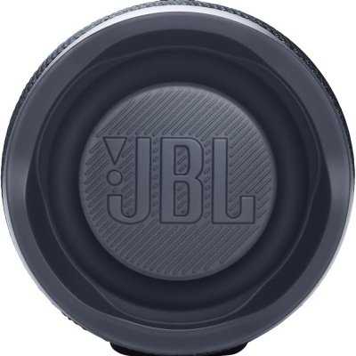 Coluna portátil JBL azul escuro com logotipo em relevo