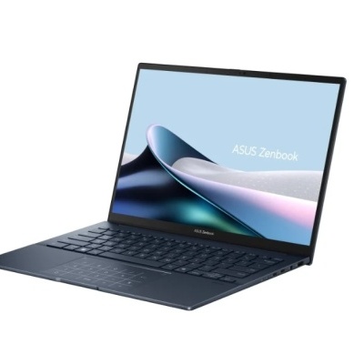 Portátil ASUS Zenbook cinza escuro com teclado preto e ecrã fino