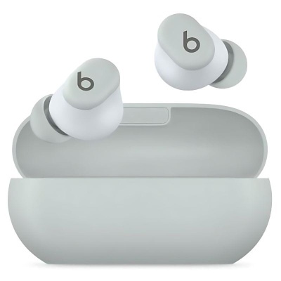 Auriculares sem fios brancos da Beats com estojo de carregamento branco