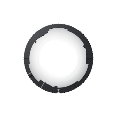 Desfoque circular com borda preta dentada em fundo branco