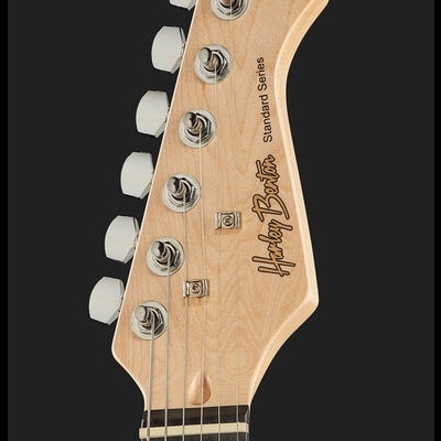 Cabeça de guitarra elétrica Harley Benton Standard Series em madeira clara com tarraxas cromadas