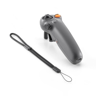 Comando portátil cinzento escuro com pulseira preta