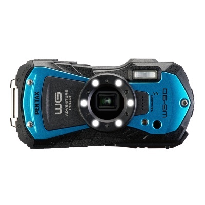 Câmara digital resistente Pentax WG-30 azul e preta