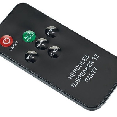 Comando remoto preto para altifalante Hercules DJSPEAKER 32 PARTY com vários botões