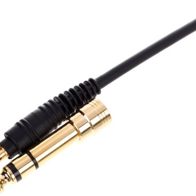 Adaptador de cabo áudio com conectores jack banhados a ouro