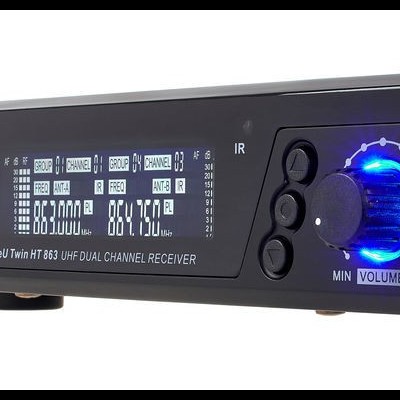 Recetor áudio estéreo FM AM com ecrã digital LCD e botões iluminados