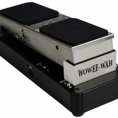 Pedal de efeitos para guitarra WOWEE-WAH metálico com superfícies de borracha pretas