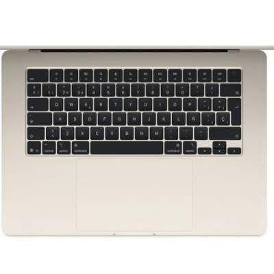 Portátil prateado com teclado preto e trackpad integrado