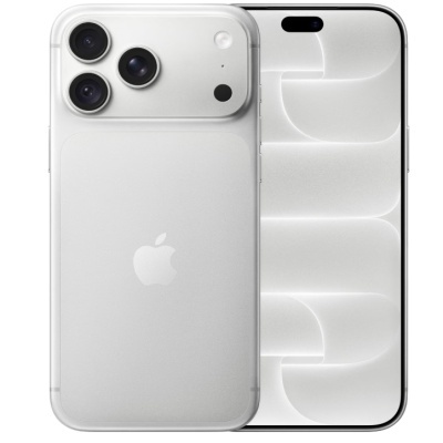 Smartphone Apple iPhone prata com três câmaras traseiras e ecrã frontal