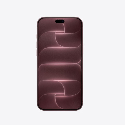 Smartphone com ecrã abstrato púrpura em fundo branco