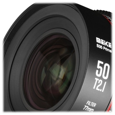 Objetiva de câmera MEIKE 835 Prime 50 T2,1 com filtro 77mm