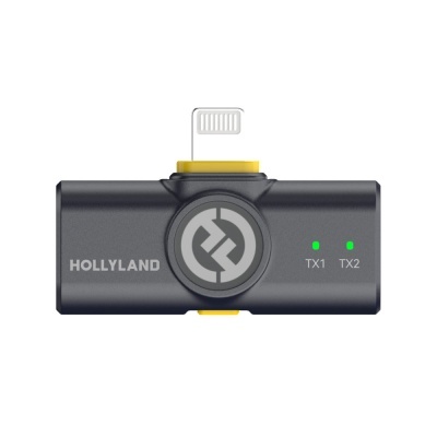 Adaptador preto HOLLYLAND com conector Lightning e LEDs verdes