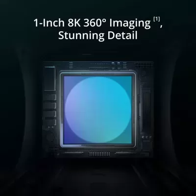 Sensor eletrónico quadrado preto com círculo azul e roxo no centro e texto acima