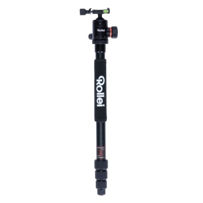 Monopé Rollei preto com punho acolchoado e cabeça esférica