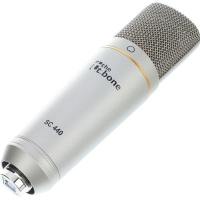 Microfone condensador prateado the t.bone SC 440