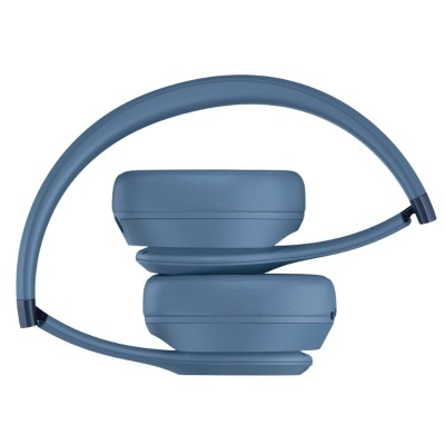 Auricular Bluetooth azul dobrável com design moderno