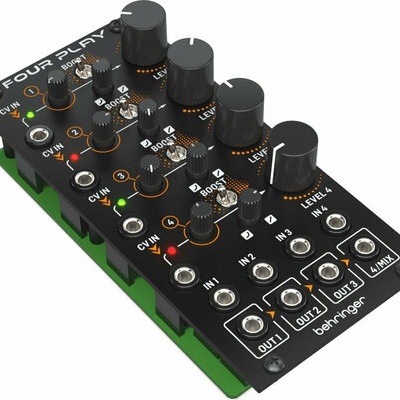 Módulo de áudio Behringer Four Play com botões e conexões