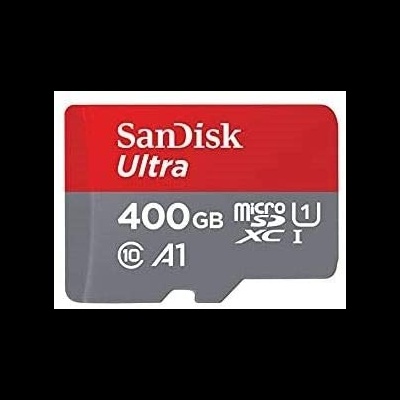 Cartão microSD SanDisk Ultra 400 GB vermelho e cinzento