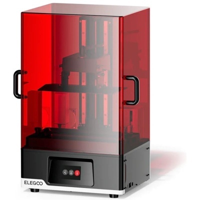Impressora 3D ELEGOO com proteção vermelha e base preta