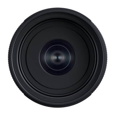 Objetiva de câmera preta vista de frente