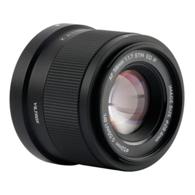 Objetiva preta para câmara Viltrox AF 56mm 1:1.7 STM ED IF