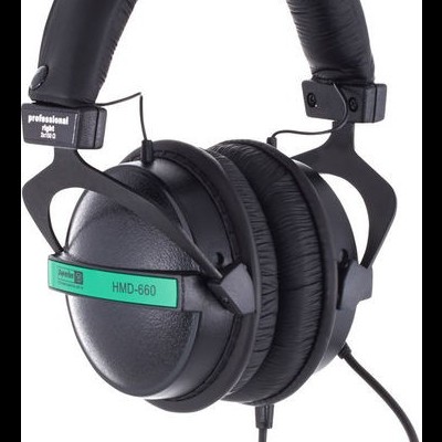 Ausculadores pretos HMD-660 com microfone