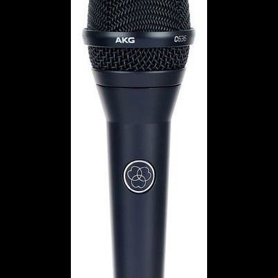 Microfone preto AKG C535 com grelha metálica