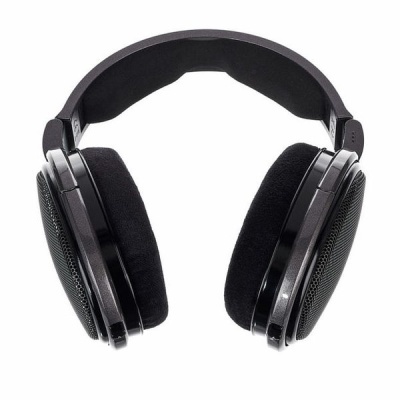 Auriculares circum-aurais pretos com almofadas macias