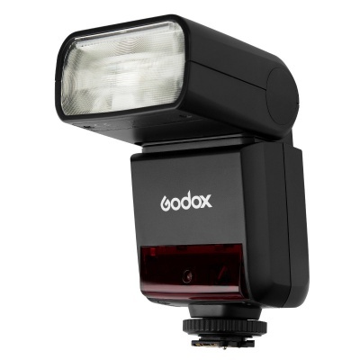 Flash externo Godox preto para câmara fotográfica