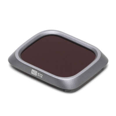 Filtro ND 512 quadrado com moldura metálica prateada