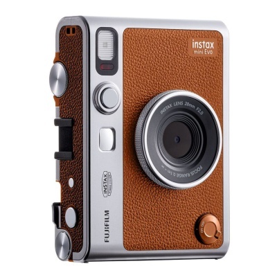 Câmara instantânea Fujifilm Instax Mini Evo castanho e prata